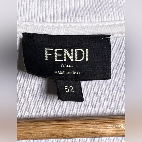 Fendi White Monster Eyes Tee size 52 (XL) - Picture 4 of 8